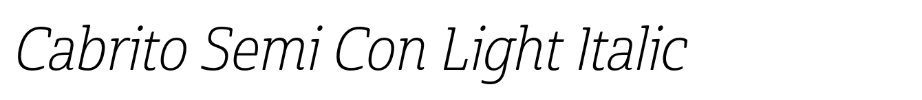Cabrito Semi Con Light Italic